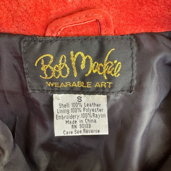 Vintage Bob Mackie red leather fringe jacket - Picture 7 of 8